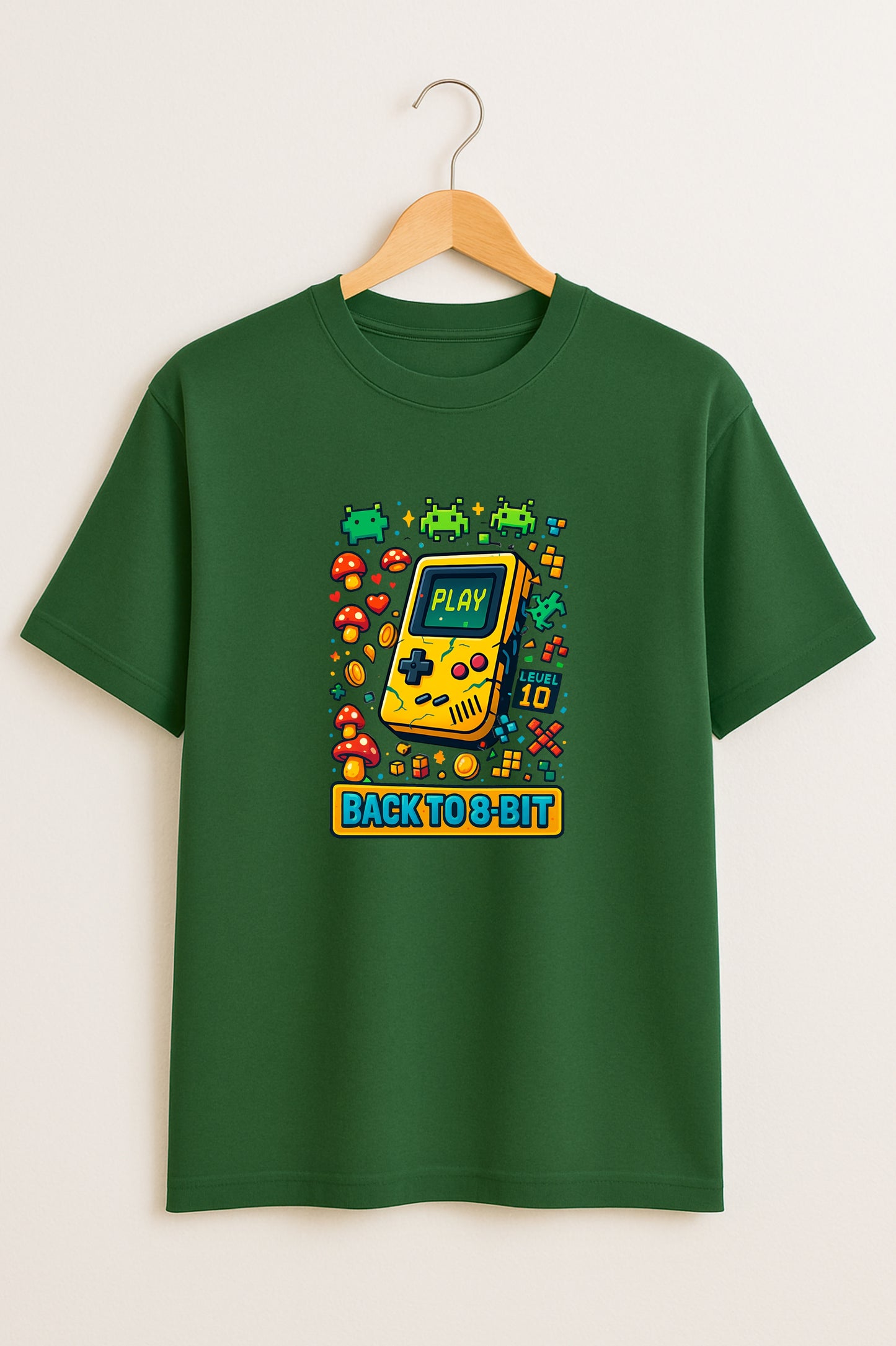 Gameboy Retro – Back to 8 Bit Forest Green T-Shirt