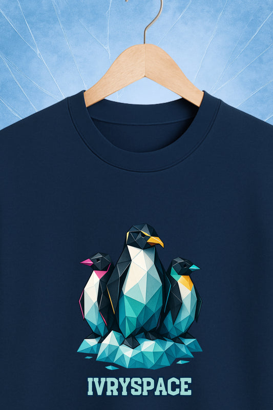 Origami Penguin - Premium Oversized Cotton Tshirt