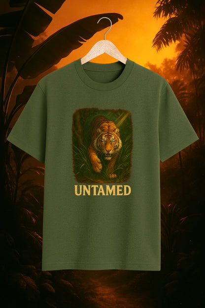 Untamed Tiger - Premium Oversized Cotton Tshirt