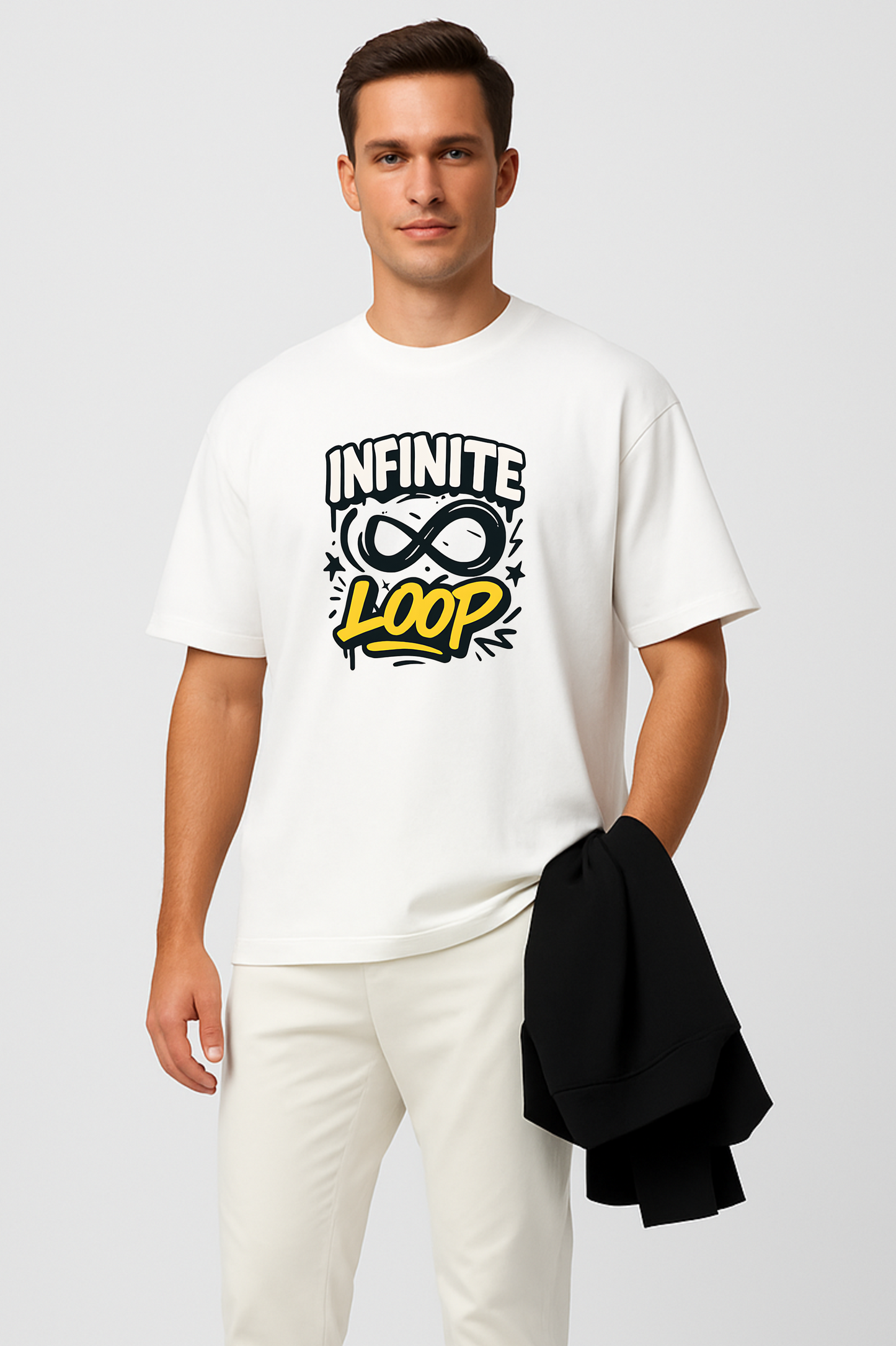 Infinity Loop – Word Art White T-Shirt