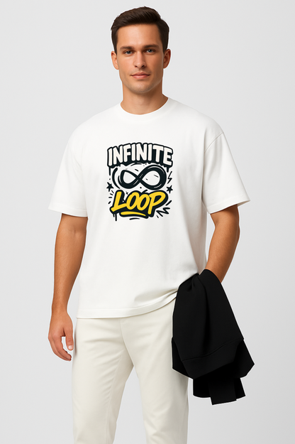 Infinity Loop – Word Art White T-Shirt