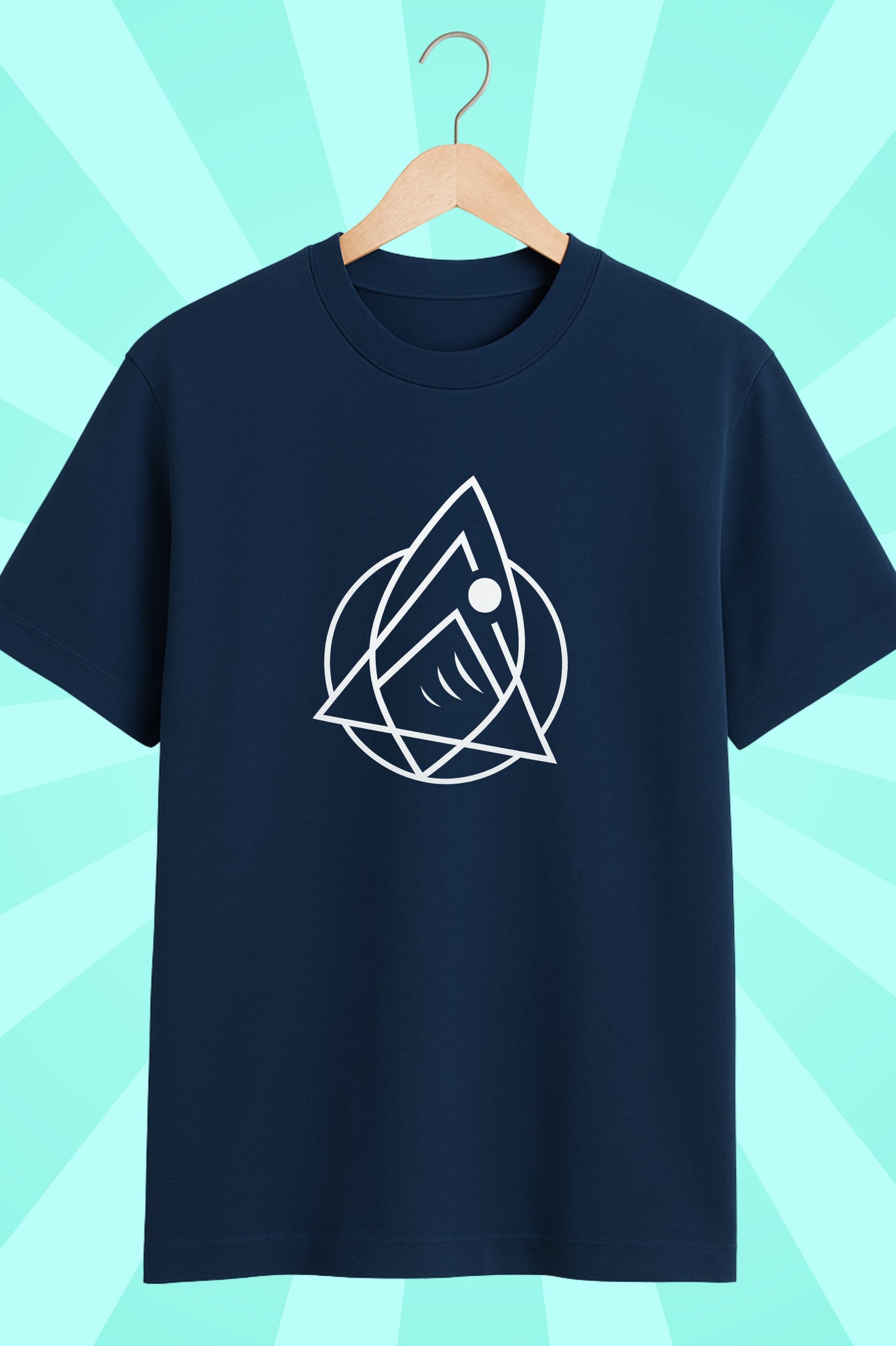 Geometric SpaceShip - Premium Oversized Cotton Tshirt