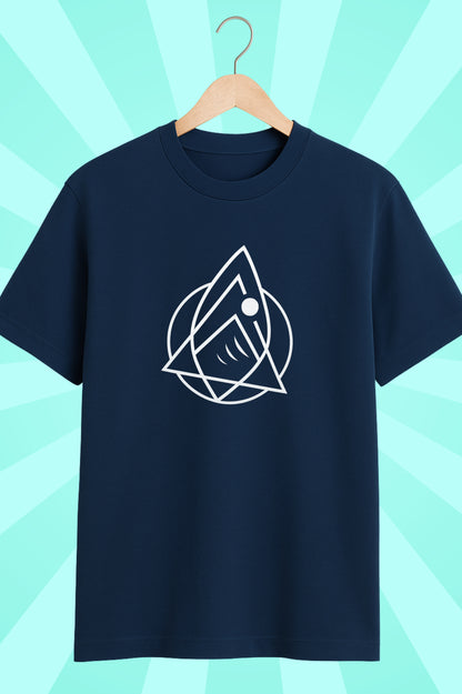 Geometric SpaceShip - Premium Oversized Cotton Tshirt