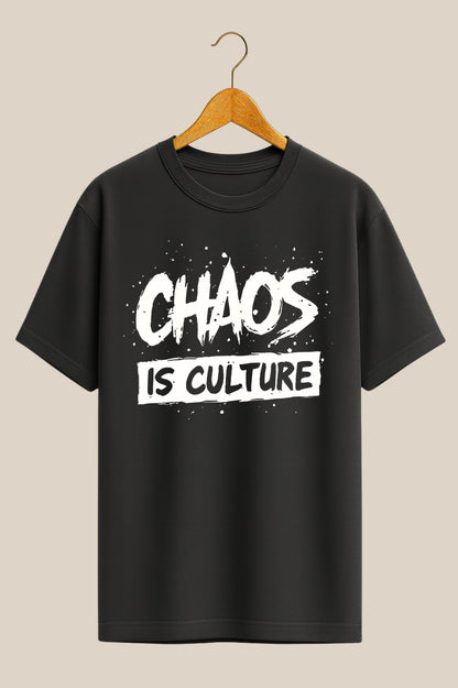 Chaos is Culture – Bold Graphic Black Tshirt