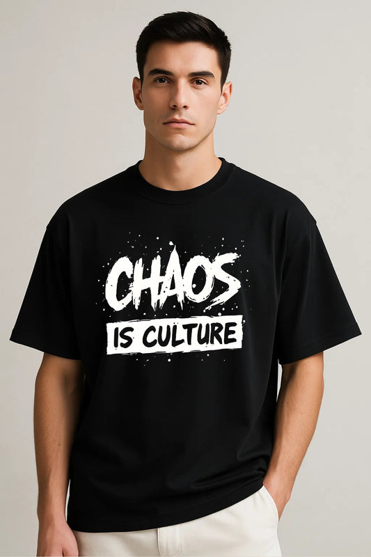 Chaos is Culture – Bold Graphic Black Tshirt