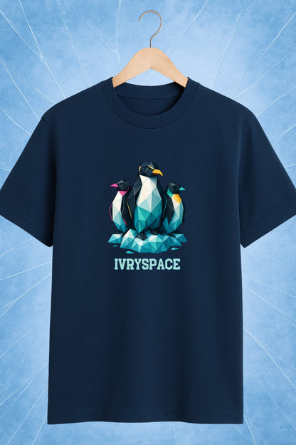Origami Penguin - Premium Oversized Cotton Tshirt