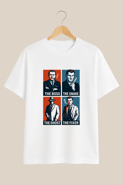 The Deadly Four - 90s Mafia Inspired White T-Shirt