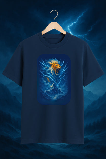 Thunder Lion - Premium Oversized Cotton Tshirt