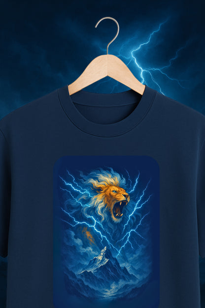 Thunder Lion - Premium Oversized Cotton Tshirt